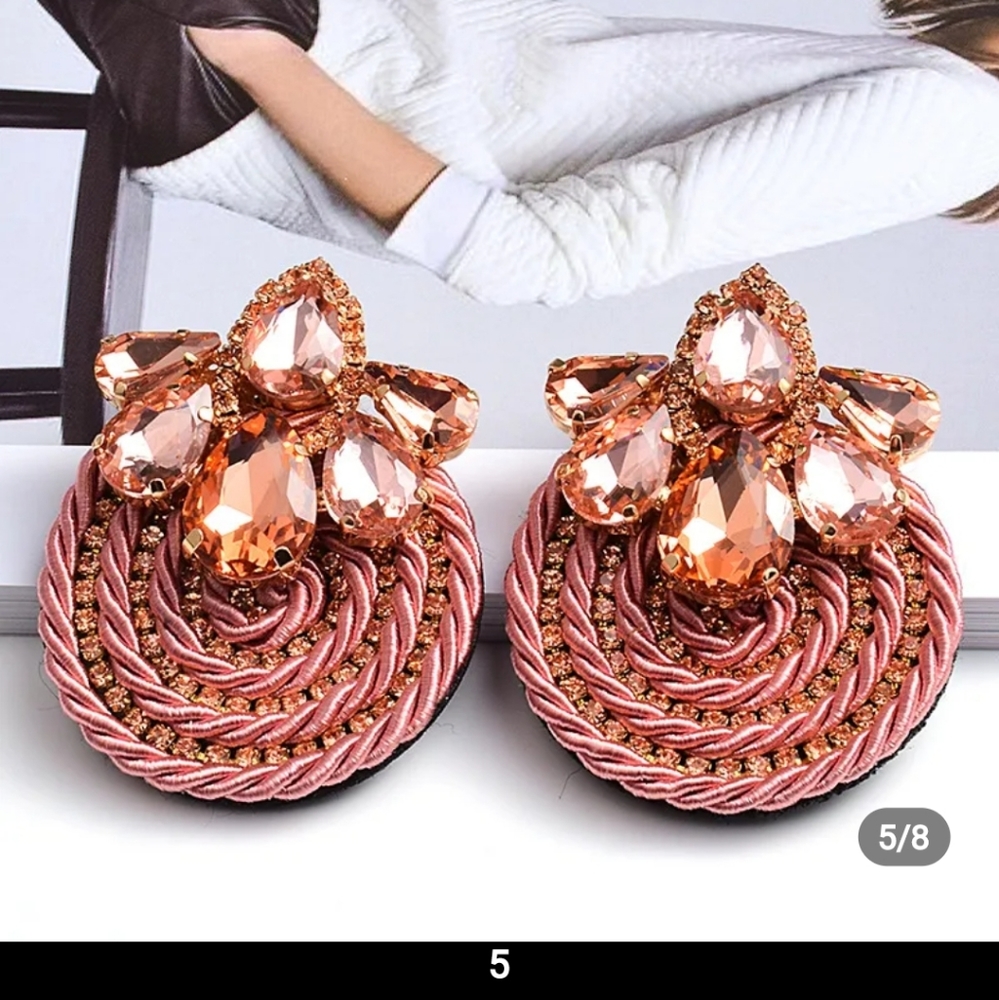 Rose gold crystal earrings